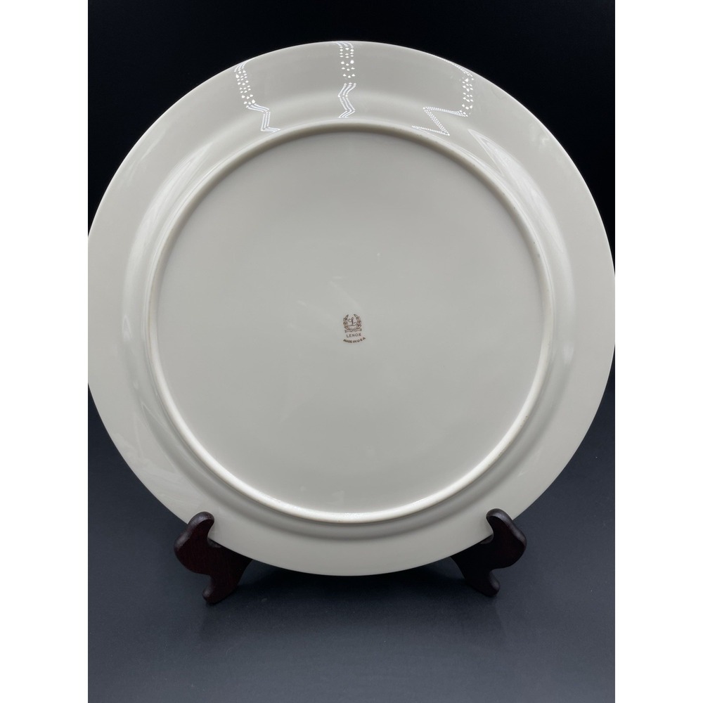 Vtg Lenox Holiday Dimension Holly Berries Round Plate Platter 24K Gold Trim - Picture 5 of 6